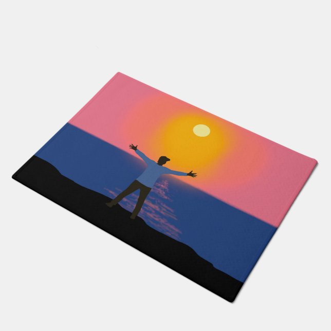 Gruß an die Sonne Fußmatte (Schrägansicht)