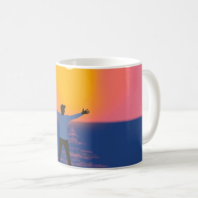 Gruß an die Sonne Kaffeetasse (VorderseiteRechts)