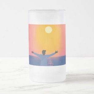 Gruß an die Sonne Mattglas Bierglas