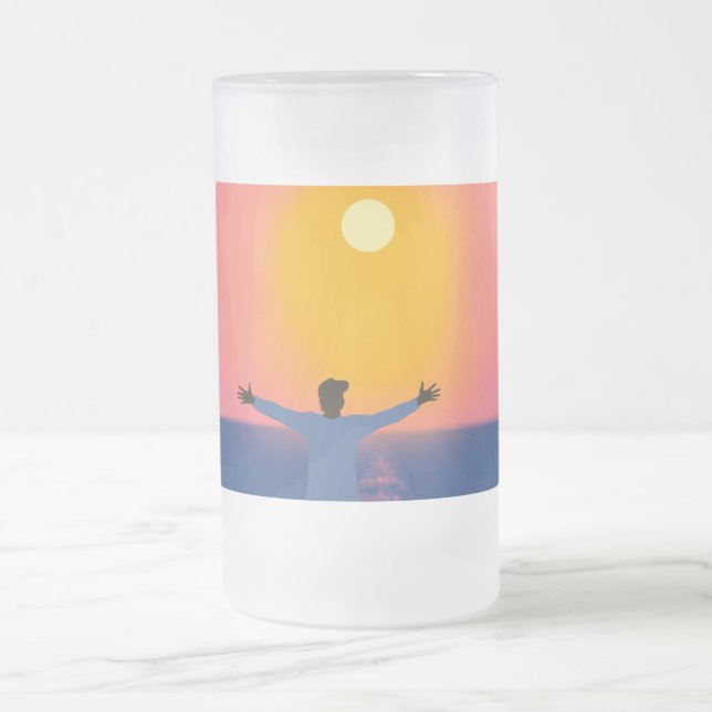 Gruß an die Sonne Mattglas Bierglas (Mittel)