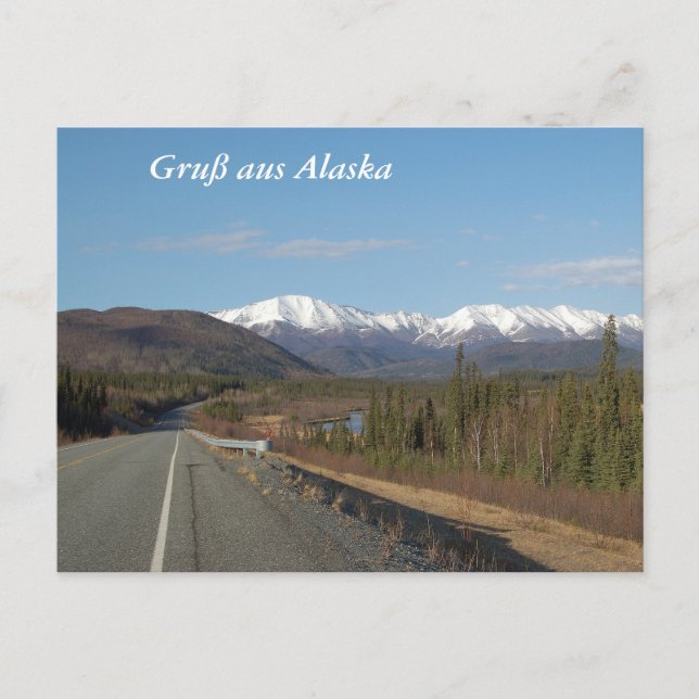 Gruß aus Alaska Postkarte (Vorderseite)