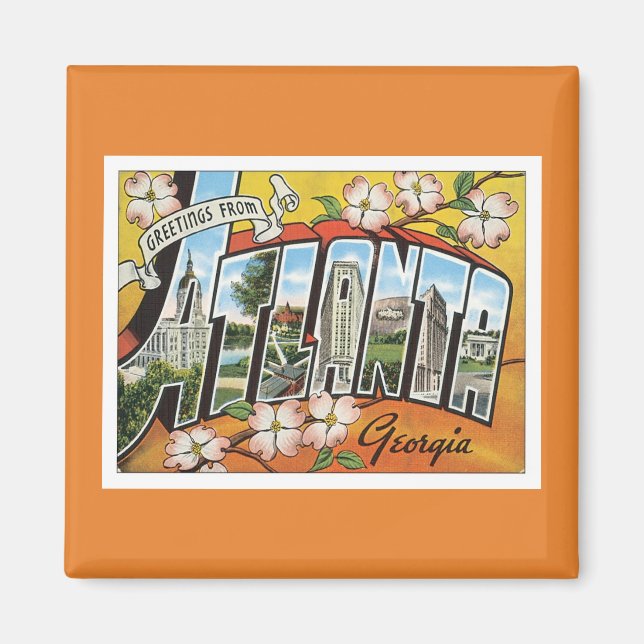 Gruß aus Atlanta Georgia Magnet (Vorne)