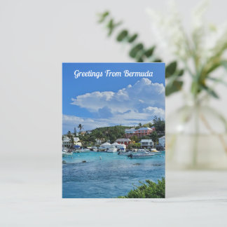 Gruß aus Bermuda Türkis Water Beach Postkarte