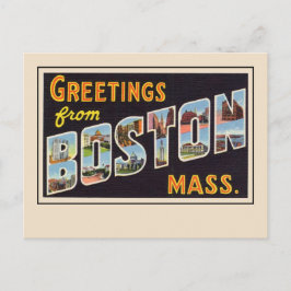 Gruß aus Boston, Großbuchstaben Vintag Postkarte