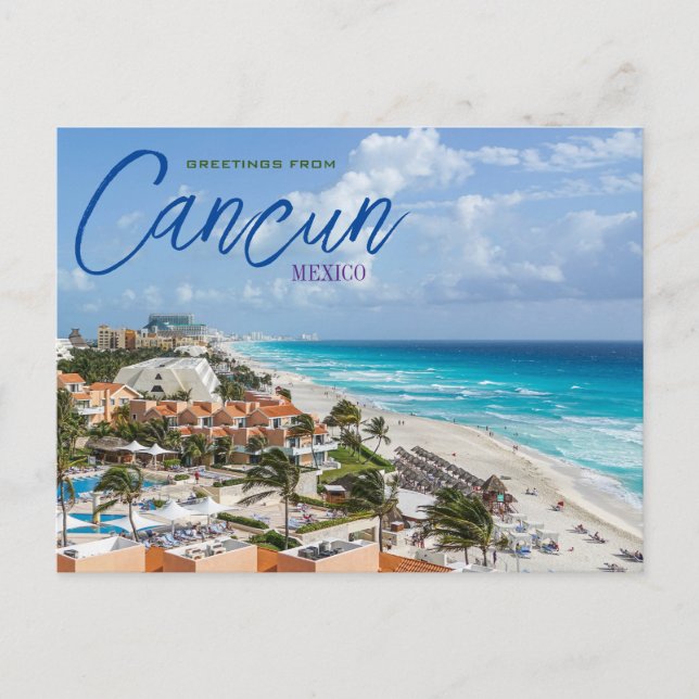 Gruß aus Cancun Mexico Landschaftlich Postcard Postkarte (Vorderseite)
