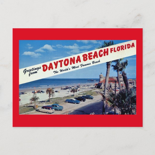 Gruß aus Daytona Beach, Florida Vintag Postkarte (Vorderseite)