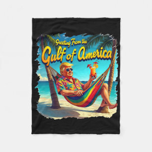 Gruß aus dem Golf von Amerika Trump Patrio Fleecedecke