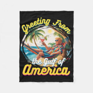 Gruß aus dem Golf von Amerika Trump Patrio Fleecedecke