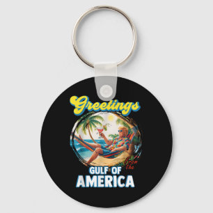 Gruß aus dem Golf von Amerika Trump Schlüsselanhänger