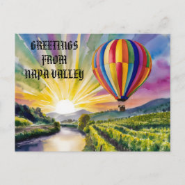 Gruß aus dem Napa Valley Travel Edit Text Foto Postkarte