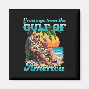 Gruß aus dem Patriotischen Golf der USA Magnet