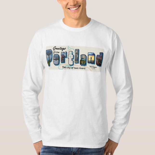 Gruß aus dem Portland Basic Long Sleeve T - Shirt (Vorderseite)