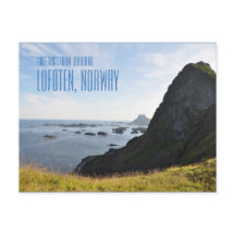 Gruß aus den Lofoten Inseln, Norwegen, Fotokarte