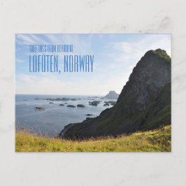 Gruß aus den Lofoten Inseln, Norwegen, Fotokarte Postkarte