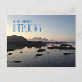 Gruß aus den Lofoten Inseln, Norwegen, Fotokarte Postkarte