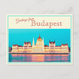 Gruß aus der Vintagen Postkarte Budapest