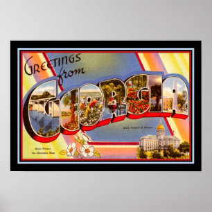 "Gruß aus Georgien" der 1940er Jahre Poster