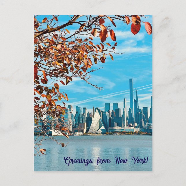 Gruß aus Herbst New York Postcard Postkarte (Vorderseite)