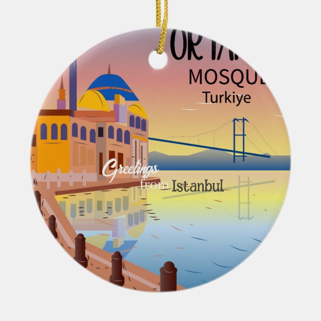 Gruß aus Istanbul, Türkei Keramik Ornament (Vorne)