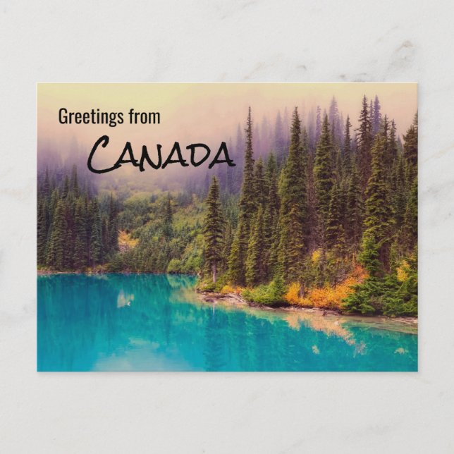 Gruß aus Kanada Rustikale Landschaft Postkarte (Vorderseite)