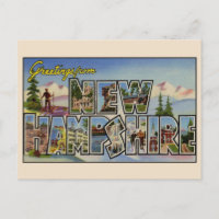 Gruß aus New Hampshire Large Letter Postcard