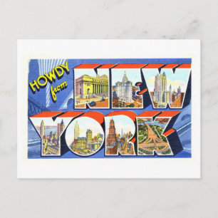 Gruß aus New York City im Vintage-Stil Postkarte