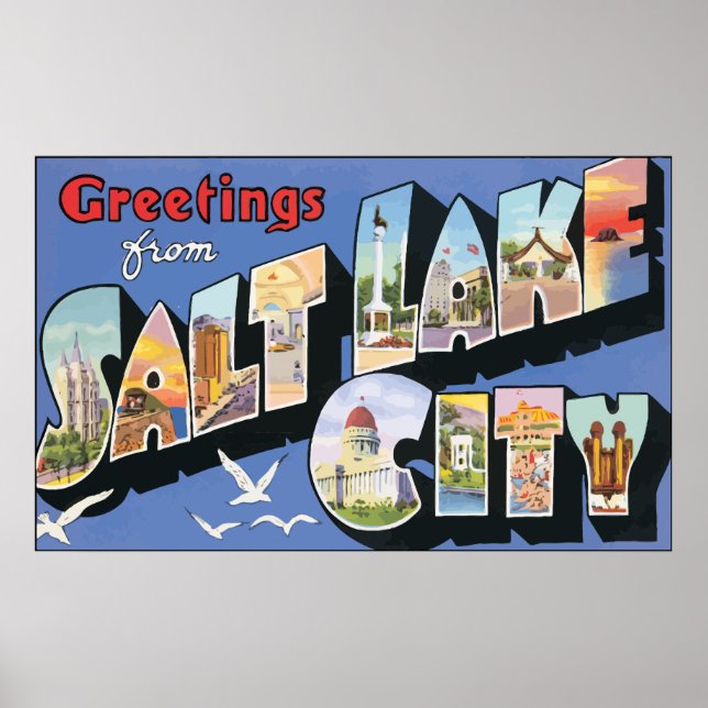 Gruß aus Salt Lake City, Vintag Poster (Vorne)