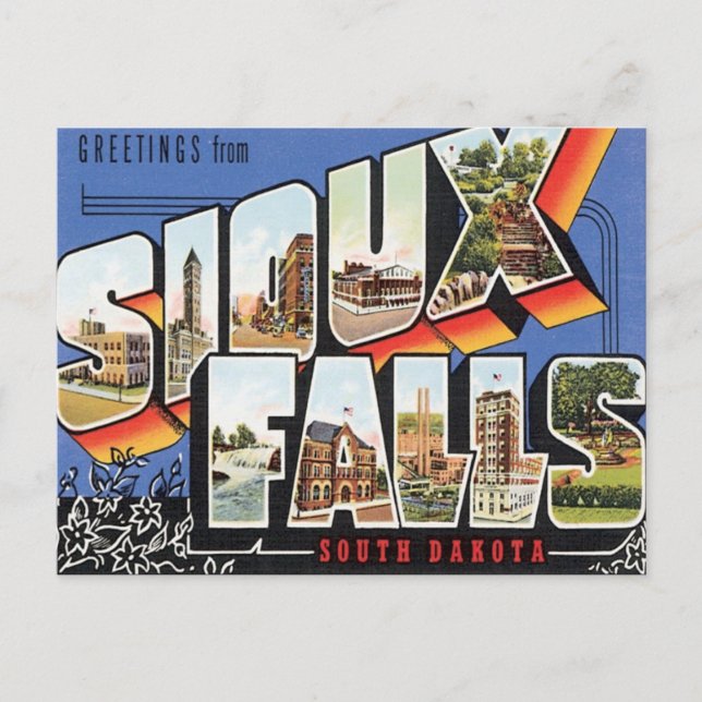 Gruß aus Sioux Falls, South Dakota Postkarte (Vorderseite)