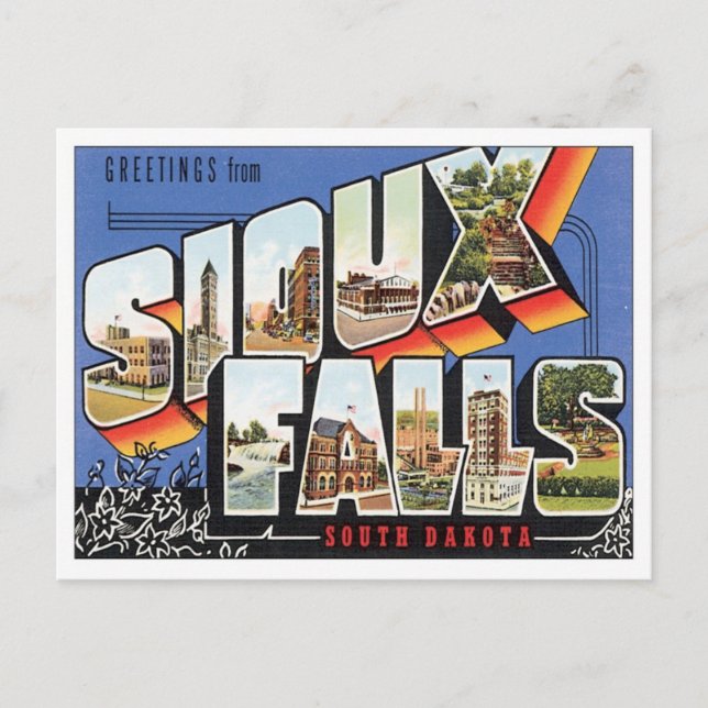 Gruß aus Sioux Falls, South Dakota Postkarte (Vorderseite)
