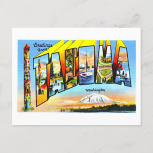 Gruß aus Tacoma, Washington, auf alten Ansichtskar Postkarte