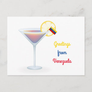 Gruß aus Venezuela Cocktail Feiertagspostkarte
