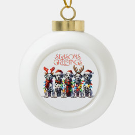 Gruß der Saison Keramik Kugel-Ornament