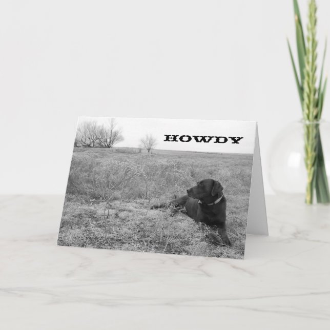Grüß dich Hund in der Feld-Gruß-Karte Karte (Vorderseite)