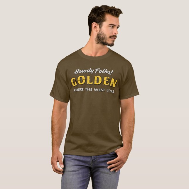 Grüß dich Völker! Goldener T - Shirt (Vorne ganz)