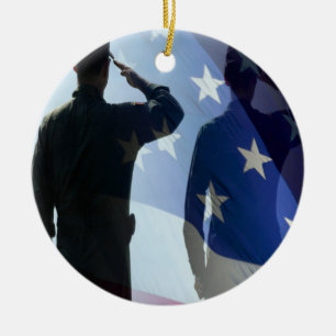 GRUSS-FLAGGE KERAMIK ORNAMENT