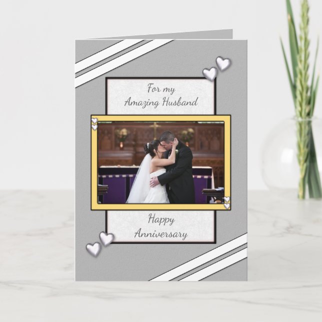 Gruß-Hochzeitstag Foto Gruß Karte (Vorderseite)
