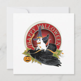 Gruß in der nächtlichen weißen Maus Holloween