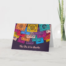 Gruß-Karte Colorful Dia de Muertos Banners |