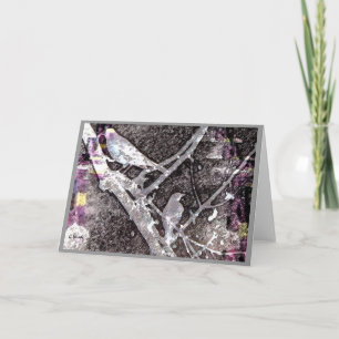 Gruß Karte-Früh Frühlings-Rotkehlchen im Baum Karte