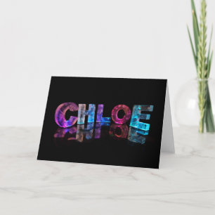 Gruß-Karte für Chloe in den Lichtern 3D Karte