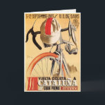 Gruß-Karte mit altem Radrennen-Plakat Karte<br><div class="desc">Grußkarte mit coolem Vintagem Fahrradplakatdruck! Bitte lassen Sie uns wissen, wenn Sie etwas vorgenommene Änderungen wollen, die Ihnen gefallen würden. Wir sind glücklich, heraus zu helfen, wenn Sie irgendwelche Änderungen am Plan wie Farben, Ton, Größe oder irgendwelchen anderen Zusätzen wie Ihrem eigenen einzigartigen Text benötigen. Treten Sie mit uns einfach...</div>