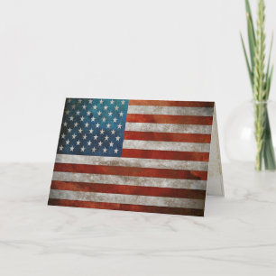 Gruß-Karte mit schmutziger amerikanischer Vintager Karte