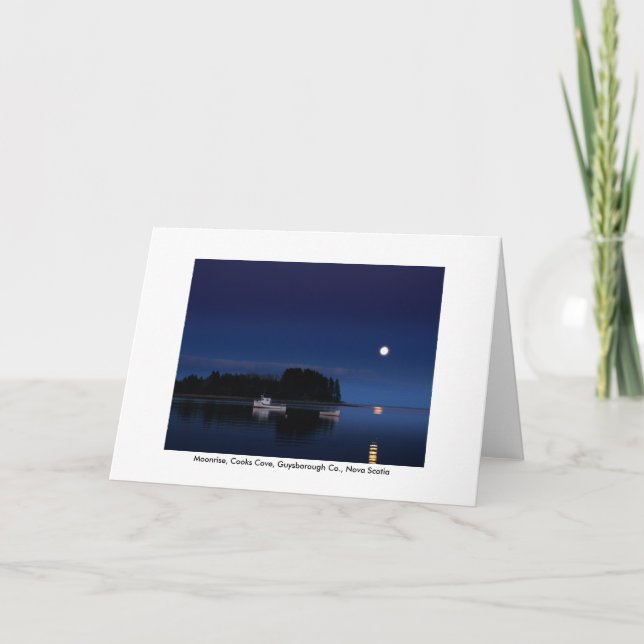Gruß-Karte - Moonrise, Koch-Bucht Karte (Vorderseite)