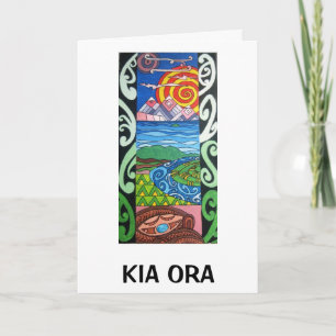 Gruß-Karte - NZ- Kiaora - Arohanui Karte
