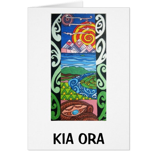 Gruß-Karte - NZ- Kiaora - Arohanui Karte