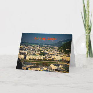 Gruß-Karte Salzburgs, Österreich Karte