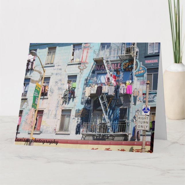 Gruß-Karte:  San Francisco Chinatown Karte (Vorderseite)
