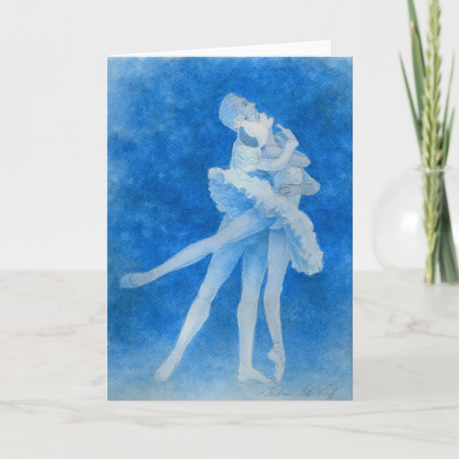 Gruß-Karte Swan Lake Pas de Deux Karte (Vorderseite)