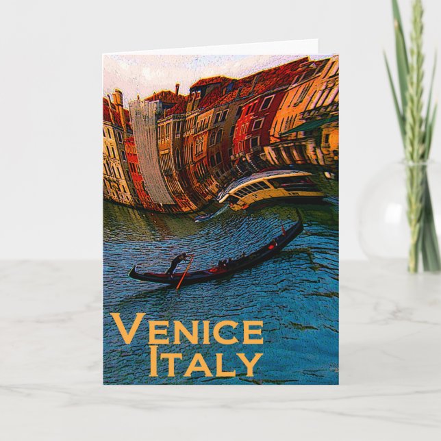 Gruß-Karte Venedigs Italien Karte (Vorderseite)
