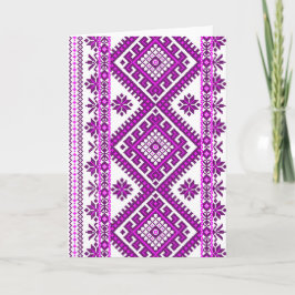Gruß-Karten-ukrainische Querstich-Grafik Feiertagskarte